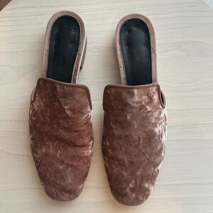 Rag & Bone Mauve Velvet Mule Slides size 39